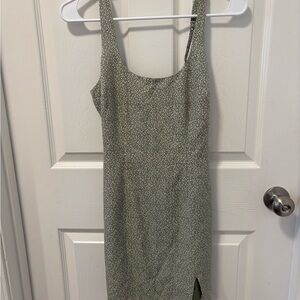 Abercrombie & Fitch Green Patterned Midi Dress